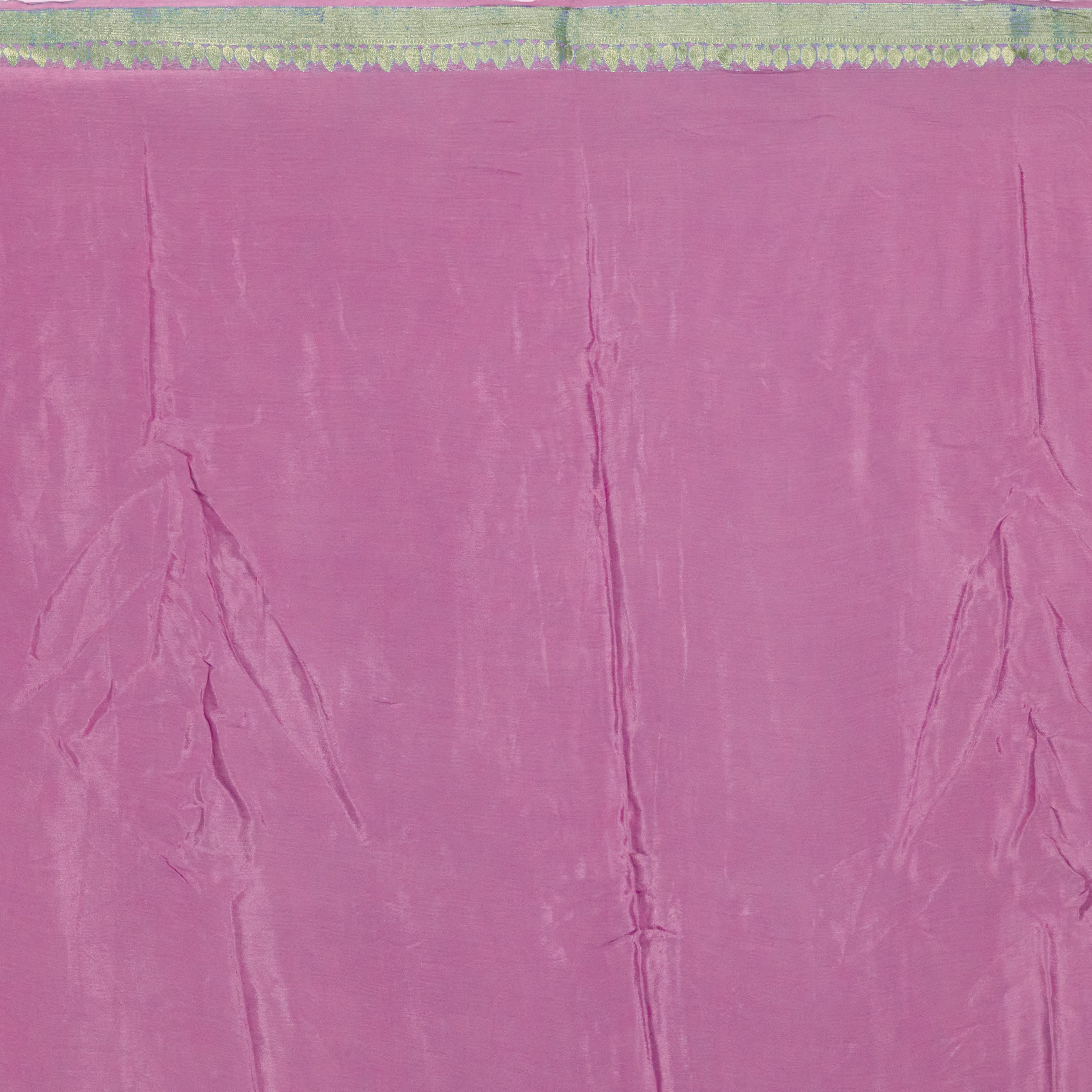 Baby Pink Katan Silk Saree With Zari Borders